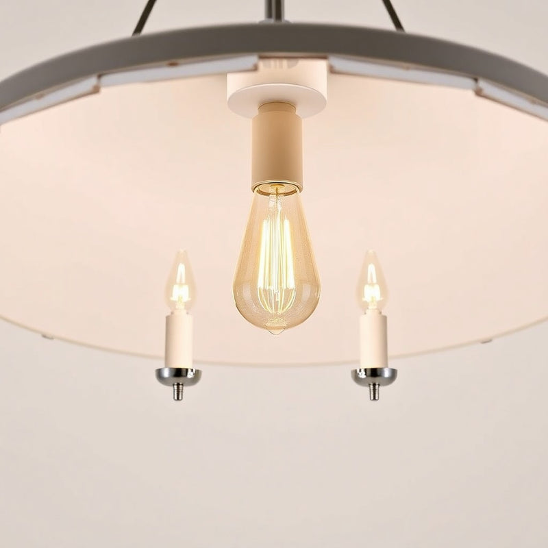 Hampton Bay HDP00705AB Lámpara Colgante Adelaide 4 Luces Cuentas Madera Blanco Envejecido Latón Antiguo — imagen 1