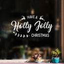 Vinyl Wall Art Decal  - Have A Holly Jolly Christmas - 12" x 23" - Christmas Seasonal Decoration Sticker -  Indoor Outdoor Home Office Wall Door Window Bedroom Workplace Decor Decals 4