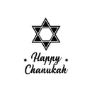 Vinyl Wall Art Decal - Happy Chanukah - 28" x 22" - Star of David Jewish Holiday Decoration Sticker - Indoor Outdoor Home Office Wall Door Window Bedroom Workplace Decor Decals (28" x 22"; Black) 2