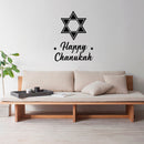 Vinyl Wall Art Decal - Happy Chanukah - 28" x 22" - Star of David Jewish Holiday Decoration Sticker - Indoor Outdoor Home Office Wall Door Window Bedroom Workplace Decor Decals (28" x 22"; Black) 4