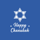 Vinyl Wall Art Decal - Happy Chanukah - 28" x 22" - Star of David Jewish Holiday Decoration Sticker - Indoor Outdoor Home Office Wall Door Window Bedroom Workplace Decor Decals (28" x 22"; Blue) 1