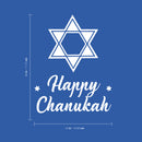 Vinyl Wall Art Decal - Happy Chanukah - 28" x 22" - Star of David Jewish Holiday Decoration Sticker - Indoor Outdoor Home Office Wall Door Window Bedroom Workplace Decor Decals (28" x 22"; Blue) 4