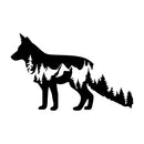 Vinyl Wall Art Decal - Forest In Wolf Abstract - 22" x 35" - Wild Animal Lovers Silhouette Home Apartment Office Bedroom Living Room Work Store Indoor Outdoor Decor Design 1