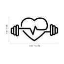 Vinyl Wall Art Decal - Heart Shape Weights - 15" x 30" - Modern Trendy Workout Designs For Home Gym Fitness Lifestyle Health Personal Trainer Locker Room Indoor Outdoor Decor 4