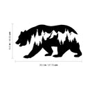 Vinyl Wall Art Decal - Forest In Bear Abstract - 19. - Wild Animal Lovers Silhouette Home Apartment Office Bedroom Living Room Work Store Indoor Outdoor Decor Design 4