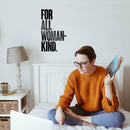Vinyl Wall Art Decal - For All Womankind - Women's Female Motiv Indoor Outdoor Home Apartment Living Room Bedroom Office Dorm Room Work Decorational Trendy 3