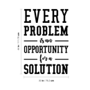 Vinyl Wall Art Decal - Every Problem Is An Opportunity For A Solution - 44" x 30" - Modern Motivational Quote For Home Bedroom Living Room Office Workplace Classroom School Decoration Sticker 4