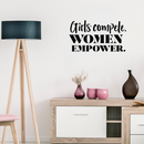 Vinyl Wall Art Decal - Girls Compete Women Empower - Modern Empowerment Motivational Trendy Home Workplace Bedroom Living Room Office Dorm Room Apartment Indoor Decoration Quote 3