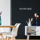 Vinyl Wall Art Decal - Faith Family Friends - 3.5" x 23" - Trendy Inspirational Life Quote For Home Living Room Kitchen Dining Room Decoration Sticker 2