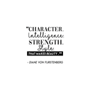 Vinyl Wall Art Decal - Character Intelligence Strenght - 21.5" x 22" - Modern Inspirational Quote For Home Bedroom Living Room Work Office School Classroom Decoration Sticker 1