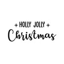 Vinyl Wall Art Decal - Holly Jolly Christmas - Trendy Cute Quote For Home Living Room Front Door Coffee Shop Store Office School Seasonal Decoration Sticker 1
