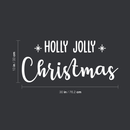 Vinyl Wall Art Decal - Holly Jolly Christmas - 13" x 30" - Trendy Cute Quote For Home Living Room Front Door Coffee Shop Store Office School Seasonal Decoration Sticker 4