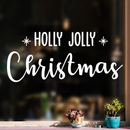 Vinyl Wall Art Decal - Holly Jolly Christmas - 13" x 30" - Trendy Cute Quote For Home Living Room Front Door Coffee Shop Store Office School Seasonal Decoration Sticker 3