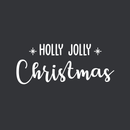 Vinyl Wall Art Decal - Holly Jolly Christmas - 13" x 30" - Trendy Cute Quote For Home Living Room Front Door Coffee Shop Store Office School Seasonal Decoration Sticker 1