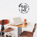 Vinyl Wall Art Decal - Hello Fall - 22.5" x 23" - Modern Autumn Seasonal Quote For Home Living Room Coffee Shop Store Office Workplace School Decoration Sticker 3