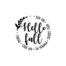 Vinyl Wall Art Decal - Hello Fall - 22.5" x 23" - Modern Autumn Seasonal Quote For Home Living Room Coffee Shop Store Office Workplace School Decoration Sticker 5