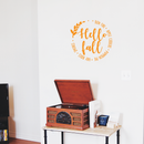 Vinyl Wall Art Decal - Hello Fall - 22.5" x 23" - Modern Autumn Seasonal Quote For Home Living Room Coffee Shop Store Office Workplace School Decoration Sticker 3