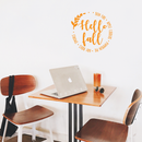 Vinyl Wall Art Decal - Hello Fall - 22.5" x 23" - Modern Autumn Seasonal Quote For Home Living Room Coffee Shop Store Office Workplace School Decoration Sticker 2