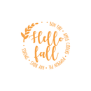 Vinyl Wall Art Decal - Hello Fall - 22.5" x 23" - Modern Autumn Seasonal Quote For Home Living Room Coffee Shop Store Office Workplace School Decoration Sticker 1