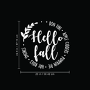 Vinyl Wall Art Decal - Hello Fall - 22.5" x 23" - Modern Autumn Seasonal Quote For Home Living Room Coffee Shop Store Office Workplace School Decoration Sticker 4