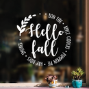 Vinyl Wall Art Decal - Hello Fall - 22.5" x 23" - Modern Autumn Seasonal Quote For Home Living Room Coffee Shop Store Office Workplace School Decoration Sticker 3