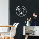 Vinyl Wall Art Decal - Hello Fall - 22.5" x 23" - Modern Autumn Seasonal Quote For Home Living Room Coffee Shop Store Office Workplace School Decoration Sticker 2