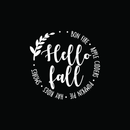 Vinyl Wall Art Decal - Hello Fall - 22.5" x 23" - Modern Autumn Seasonal Quote For Home Living Room Coffee Shop Store Office Workplace School Decoration Sticker 1