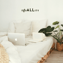Vinyl Wall Art Decal - EquALLity - 6" x 25" - Modern Inspirational Gender Equality Quote For Home Office Workplace Business Store Human Rights Decoration Sticker 3