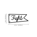 Vinyl Wall Art Decal - Fight Banner - 10" x 22" - Trendy Motivational Quote Flag Image For Home Bedroom School Classroom Office Workplace Decoration Sticker 4
