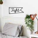 Vinyl Wall Art Decal - Fight Banner - Trendy Motivational Quote Flag Image For Home Bedroom Living Room Office Workplace Coffee Shop Decoration Sticker 2