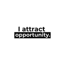 Vinyl Wall Art Decal - I Attract Opportunity - Modern Inspirational Self Steem Quote For Home Bedroom Closet Living Room Office Workplace Decor Sticker 5