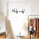 Vinyl Wall Art Decal - Holy Moly - 12.5" x 30" - Modern Funny Surprise Slang Words Quote For Home Teens Room Living Room Bedroom Kitchen Closet Decoration Sticker 2