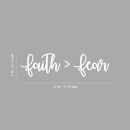 Vinyl Wall Art Decal - Faith Over Fear - 6" x 22" - Modern Motivational Positive Quote Sticker For Bedroom Living Room  Home Office Classroom Work Decor 4