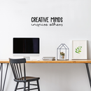 Vinyl Wall Art Decal - Creative Minds Inspire Others - 10" x 32" - Modern Inspirational Quote Sticker For Home Bedroom Kids Room Playroom School Classroom Work Office Decor 3