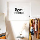 Vinyl Wall Art Decal - Grace Not Perfection - 16.5" x 22" - Modern Inspirational Cute Positive Sticker For Girls Bedroom Closet Living Room Kids Room Playroom Office Coffee Shop Decor 3