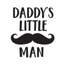 Vinyl Wall Art Decal - Daddy's Little Man - Modern Inspirational Cute Quote Sweet Father Son Boys Mustache Shape Sticker For Home Nursery Kids Room Baby Bedroom Playroom Classroom Decor 1