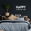 Vinyl Wall Art Decal - Happy Is The New Rich - 13" x 30" - Trendy Inspirational Cute Optimistic Quote Sticker For Office Meetings Conference Room Playroom School Classroom Decor 3