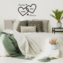 Vinyl Wall Art Decal - Custom Couples Names - 22" x 33" - Super Cute Together Forever Names Heart Shape Design Sticker For Couples & Family Love Bedroom Closet Bathroom Mirror Living Room Decor 2