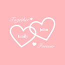 Vinyl Wall Art Decal - Custom Couples Names - 22" x 33" - Super Cute Together Forever Names Heart Shape Design Sticker For Couples & Family Love Bedroom Closet Bathroom Mirror Living Room Decor 1