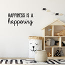 Vinyl Wall Art Decal - Happiness Is Happening - 15" x 30" - Inspirational Cute Charming Positive Quote Sticker For Kids Room Playroom Nursery Classroom Office Coffee Shop Decor 3