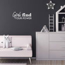 Vinyl Wall Art Decal - Girl; Find Your Power - 8.5" x 22" - Trendy Cute Motivational Positive Girly Quote Sticker For Bedroom Closet Boutique Beauty Salon Office Yoga Ballet School Feminine Decor 2