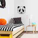 Vinyl Wall Art Decal - Geometric Panda Face  - 71" x 17" - Trendy Cool Fun Abstract Panda Face Design Shape Sticker For Bedroom Kids Room Playroom Nursery Daycare Classroom Office Decor 3