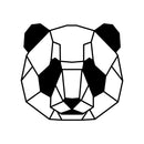 Vinyl Wall Art Decal - Geometric Panda Face  - 71" x 17" - Trendy Cool Fun Abstract Panda Face Design Shape Sticker For Bedroom Kids Room Playroom Nursery Daycare Classroom Office Decor 1