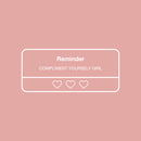 Vinyl Wall Art Decal - Compliment Yourself Girl - 10" x 23" - Trendy Inspirational Cool Cute Iphone Reminder Shape Design Quote Sticker For Home Bedroom Living Room Office Business Coffee Shop  Decor 1