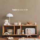 Vinyl Wall Art Decal - Happier Because Of Him - 3" x 25" - Modern Cute Inspirational Positive Quote Sticker For Home Baby Boy Bedroom Kids Room Daycare Nursery Decor 3