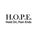 Vinyl Wall Art Decal - H.O.P.E. - Modern Cute Optimistic Inspiring Lovely Spiritual Quote Sticker For Home Bedroom Closet Living Room Office Religious Center Faith Decor 1