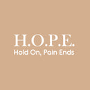 Vinyl Wall Art Decal - H.O.P.E.  - 7" x 20" - Modern Cute Optimistic Inspiring Lovely Spiritual Quote Sticker For Home Bedroom Closet Living Room Office Religious Center Faith Decor 1