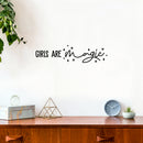 Vinyl Wall Art Decal - Girls Are Magic - Trendy Inspirational Positive Cute Quote Sticker For Girls Room Bedroom Closet Bathroom Mirror Playroom Home School Decor 2