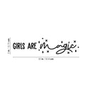 Vinyl Wall Art Decal - Girls Are Magic - 5" x 20" - Trendy Inspirational Positive Cute Quote Sticker For Girls Room Bedroom Closet Bathroom Mirror Playroom Home School Decor 4