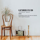 Vinyl Wall Art Decal - Gender - Fluid - Trendy Cute Equality Inspiring Positive Quote Sticker For Home Bedroom Closet Living Room Office Business Coffee Shop LGBT Pride Decor 3